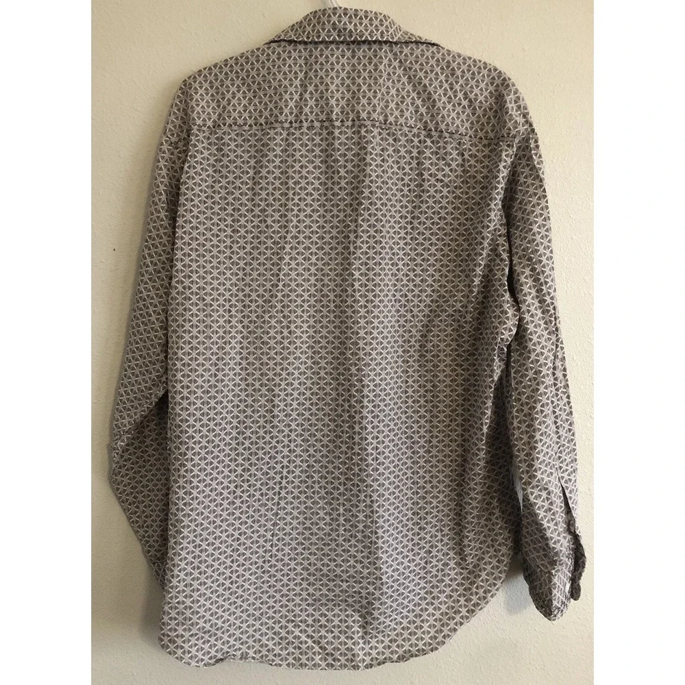 Bugatchi Uomo Classic Fit Long Sleeve Large Men's Dress Shirt Button Up